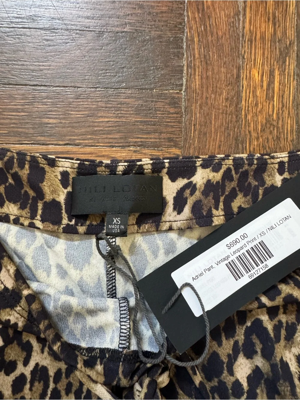 NILI LOTAN Women’s Wide-Leg Leopard Print Pants